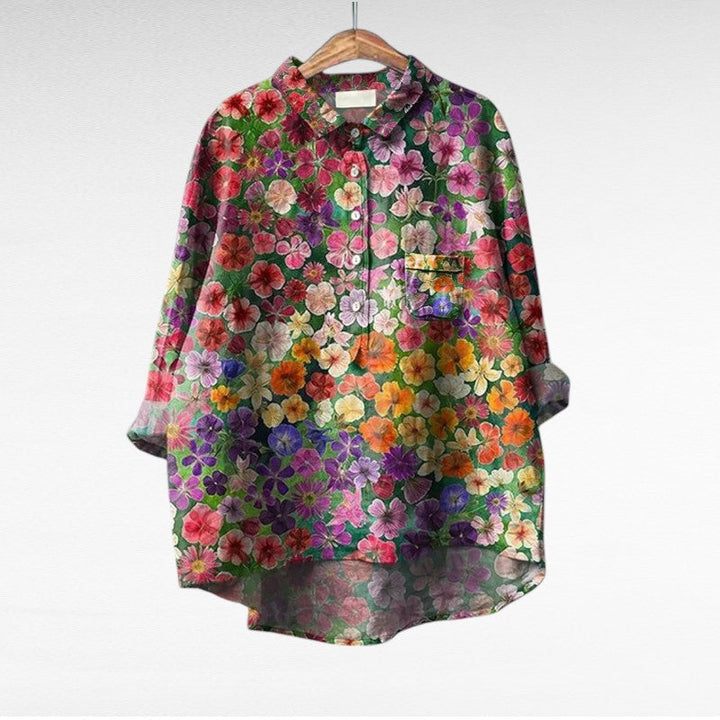 Klasyczny Multicolor długi rękaw bluzka