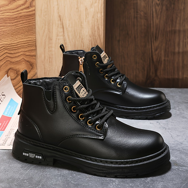 Solidny wysoki-top sznurowane buty