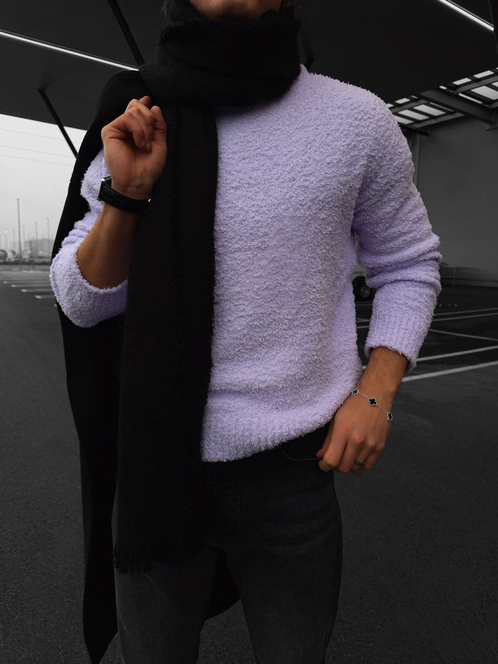 Oversize Plush Pullover - Liliowy Szept