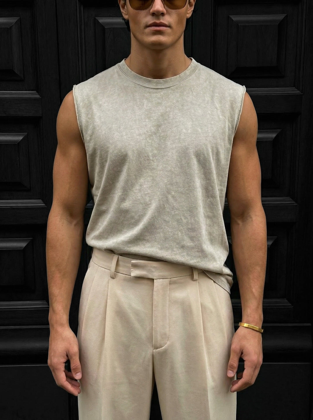 Oversize Pranie TankTop - Beżowy
