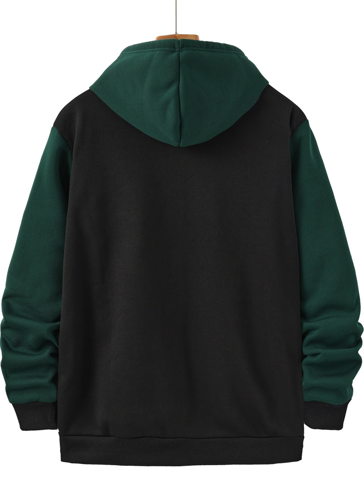 Blok kolorystyczny Zip-Up bluza z kapturem
