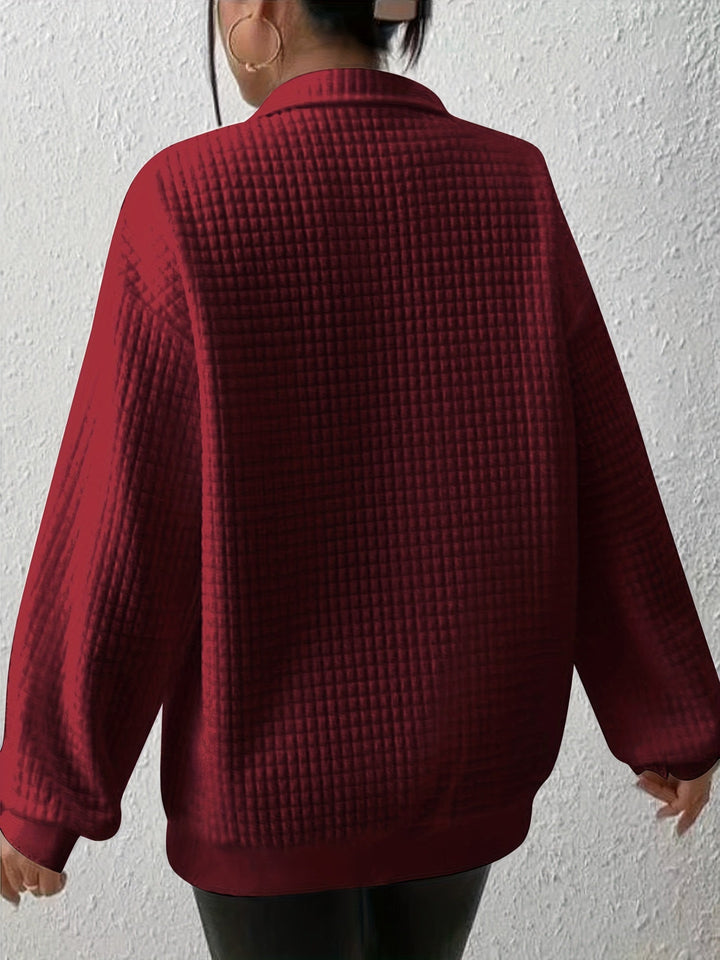 Swobodny zamek 1/4 sweter
