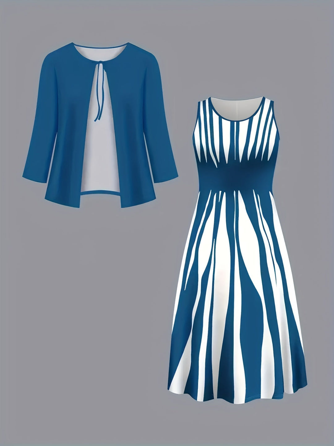 Two-Piece elegancki sukienka zestaw
