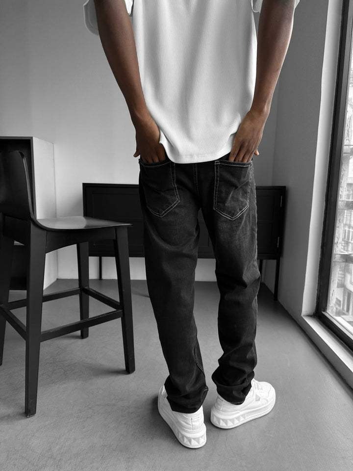 Jeansy Regular Fit Prane - Czarny