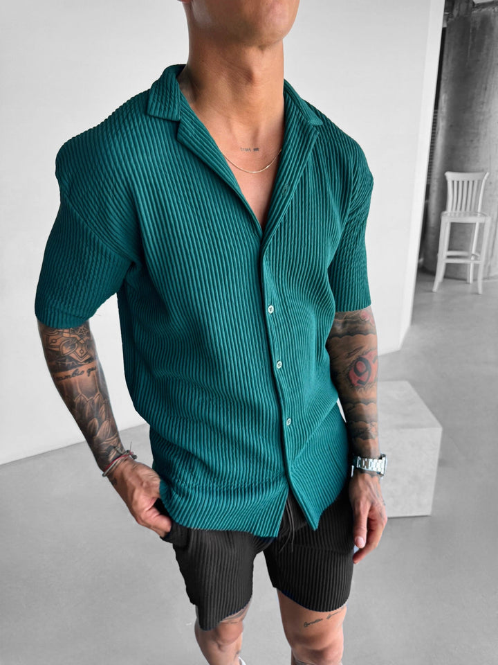Oversize Ribbed Shirt - Las Deszczowy