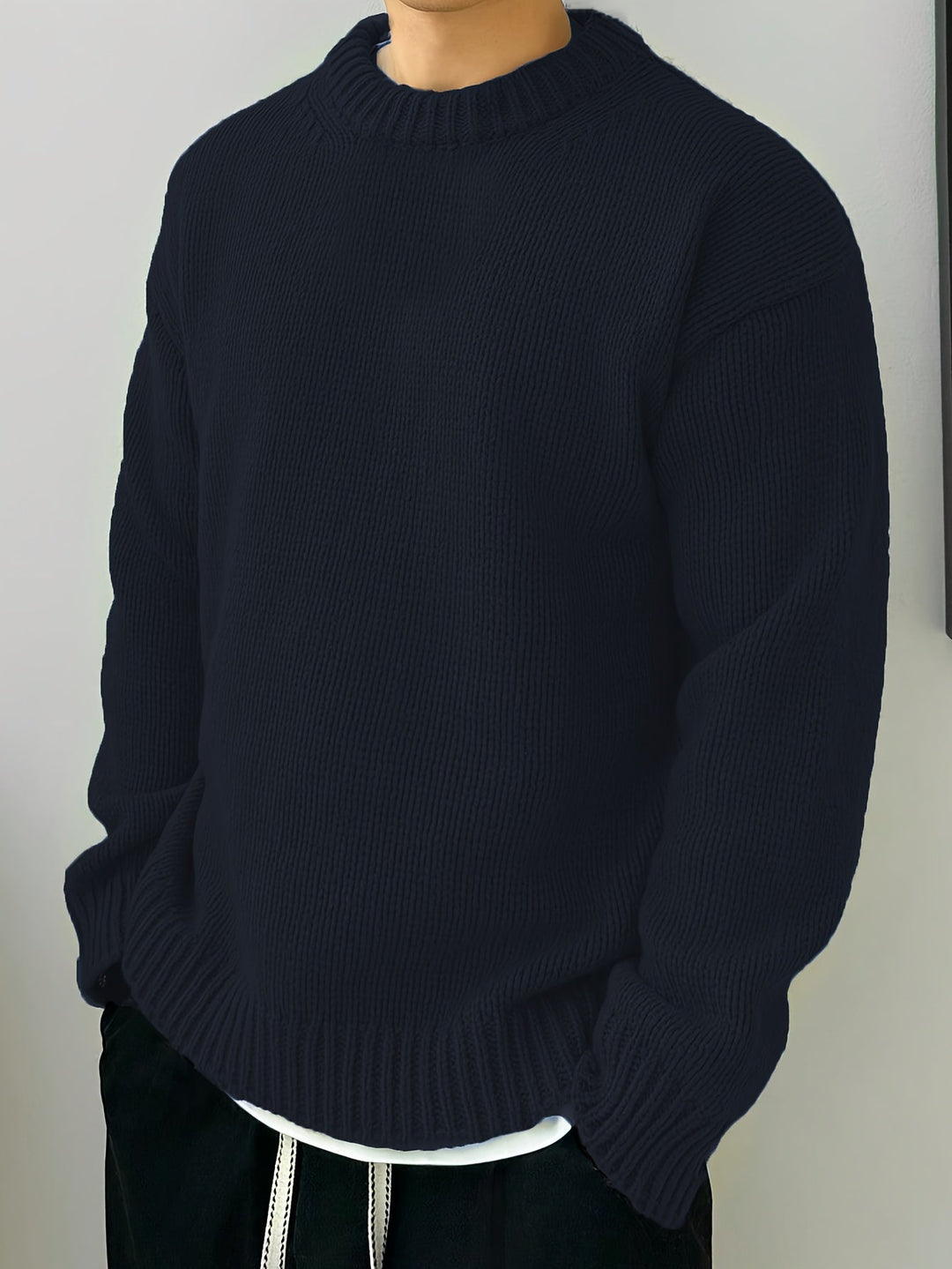 Swobodny Drop-Shoulder sweter