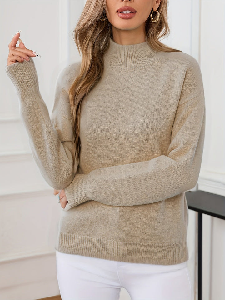Elegancki imitacja szyja sweter