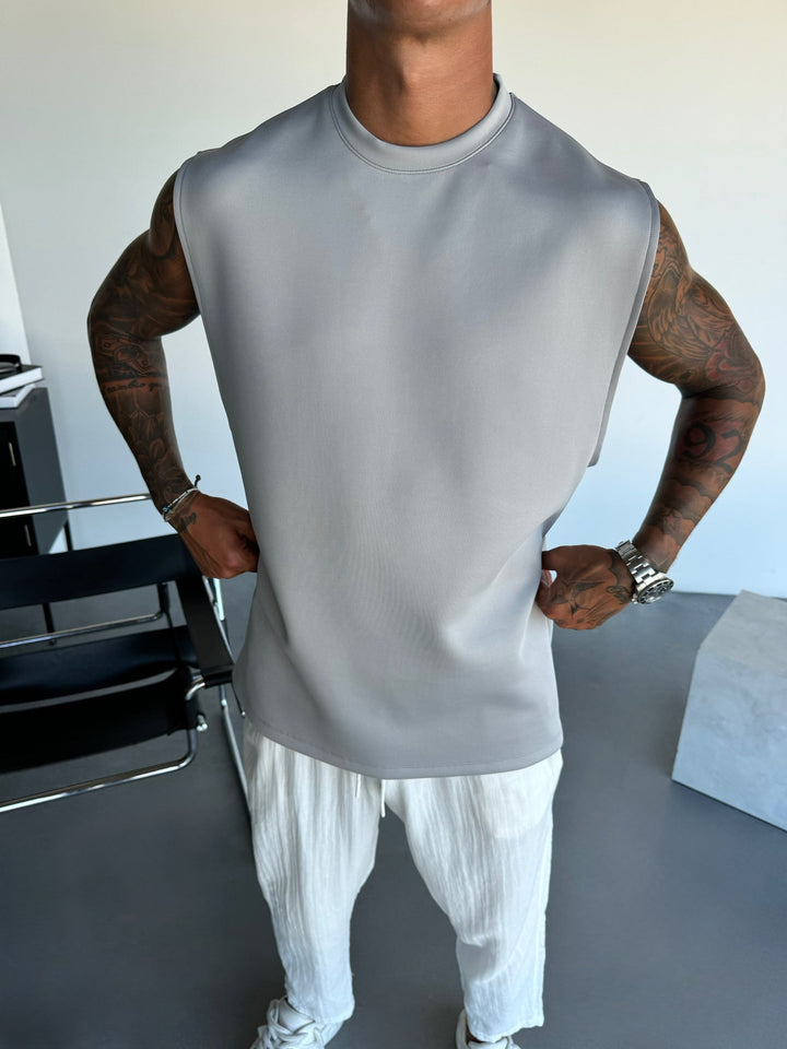 Oversize Diver Tanktop - Szary