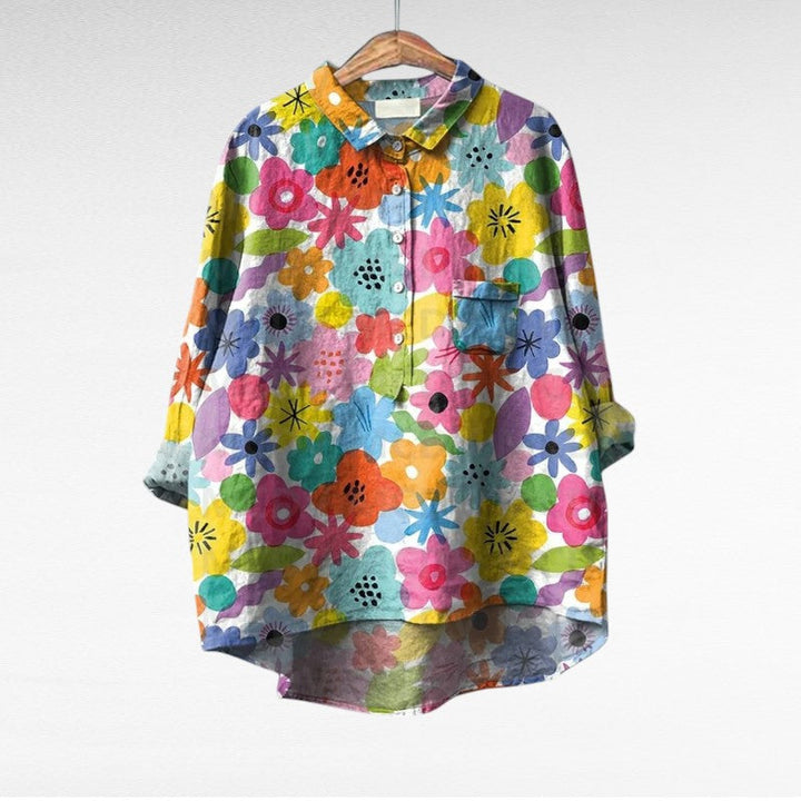 Klasyczny Multicolor długi rękaw bluzka