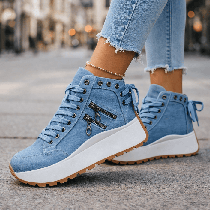 Wysokiej jakości wysoki skrojony koronka buty
