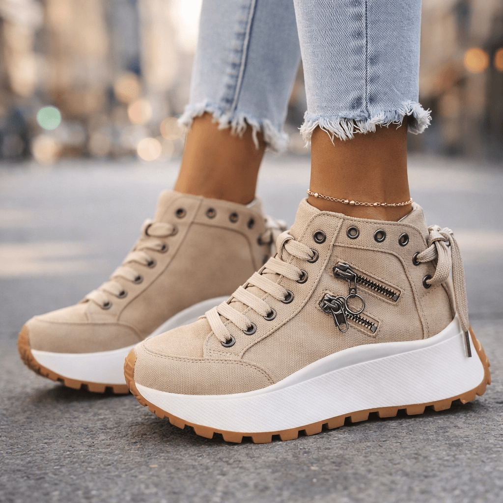 Wysokiej jakości wysoki skrojony koronka buty