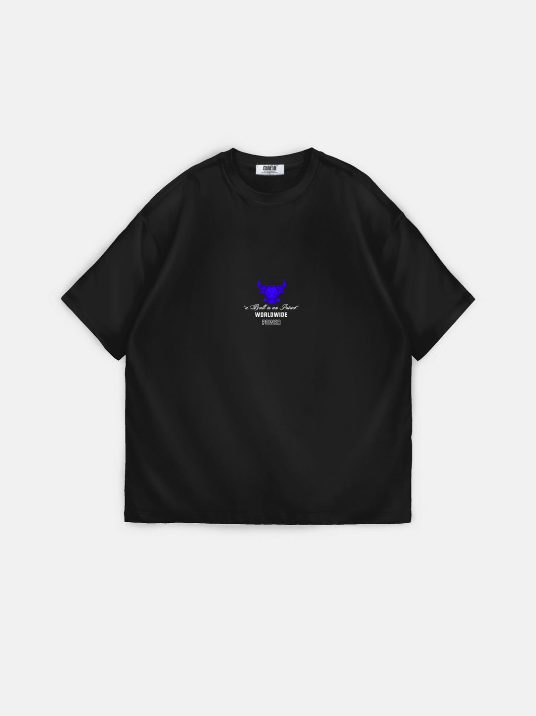 Oversize Bull Worldwide T-shirt - Czarny i Saks