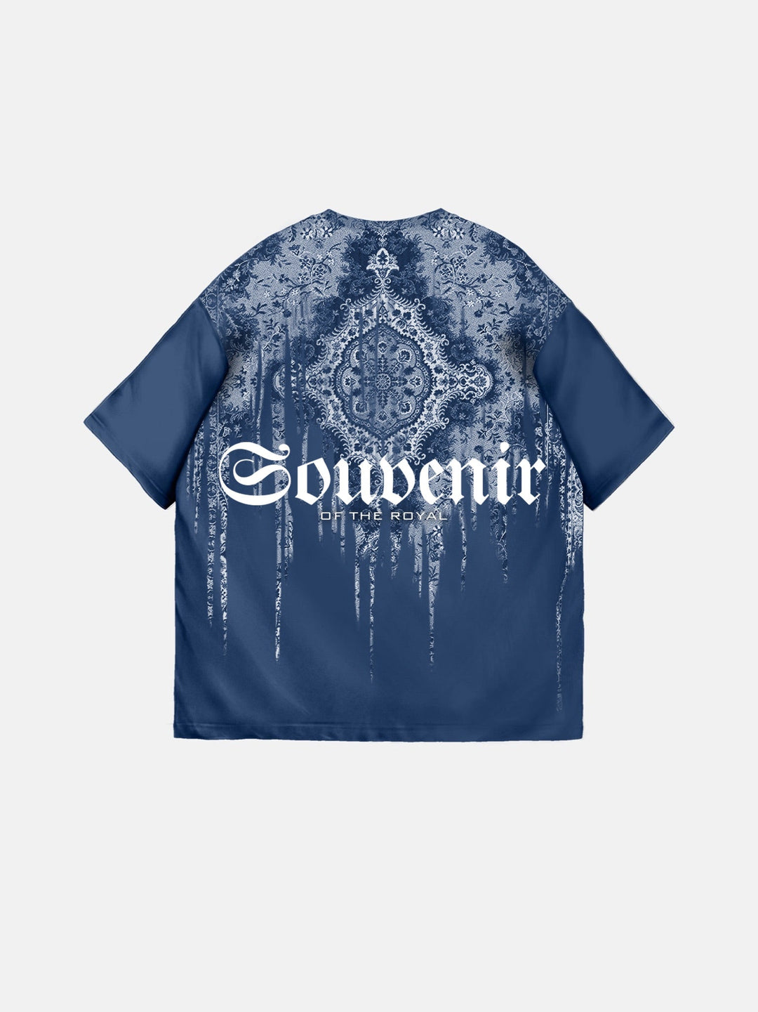 Koszulka pamiątkowa w oversize - Navy Peony