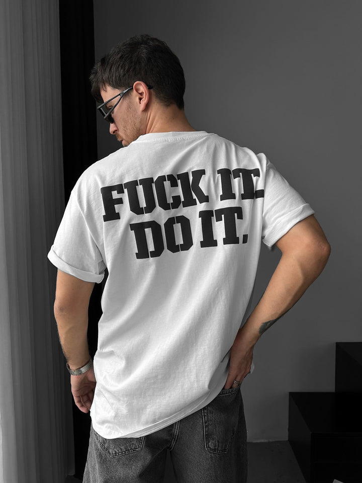 Oversize T-shirt Do It - Ecru