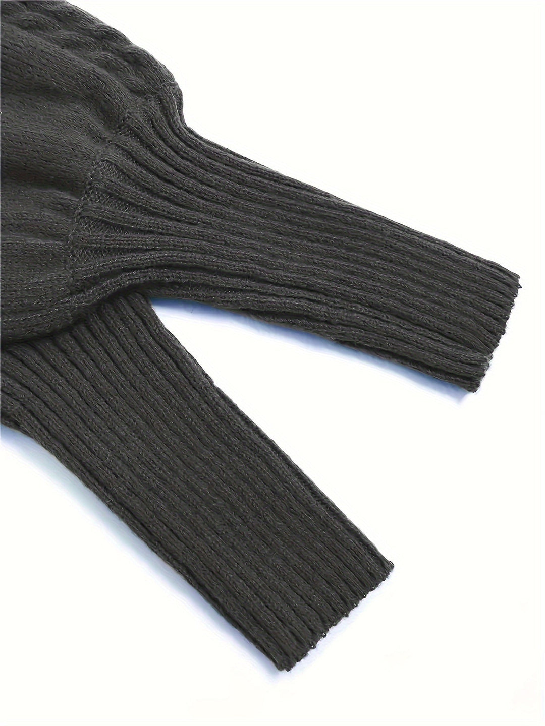 Fakturowany Half-Collar sweter
