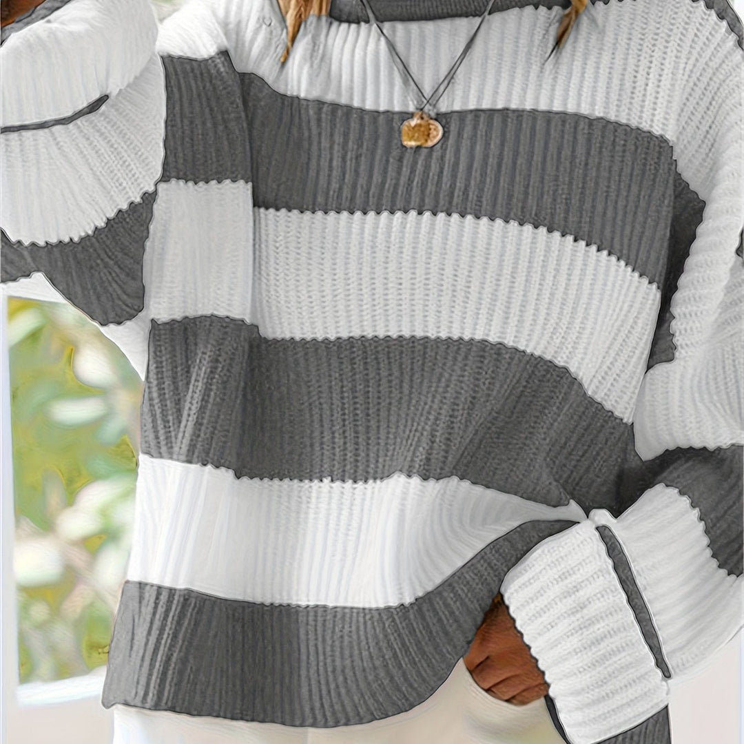 Swobodny Colorblock sweter