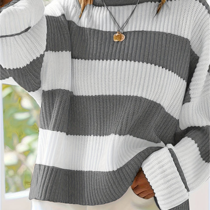 Swobodny Colorblock sweter