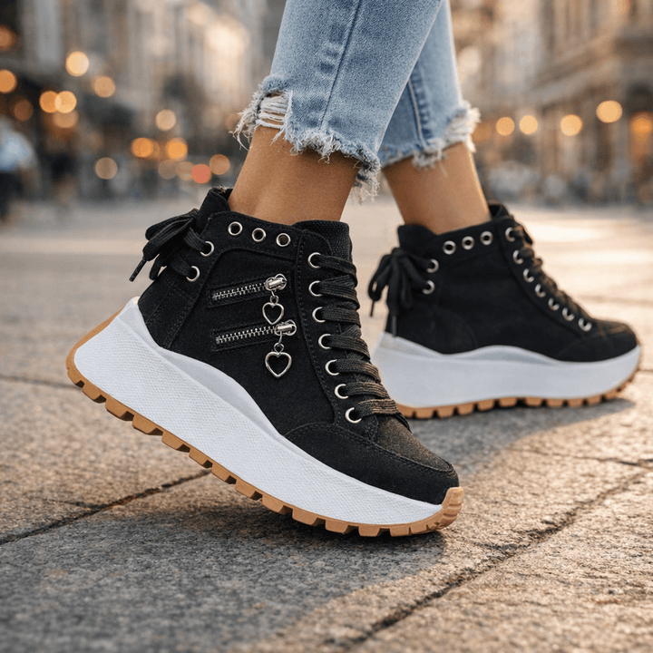 Wysokiej jakości wysoki skrojony koronka buty