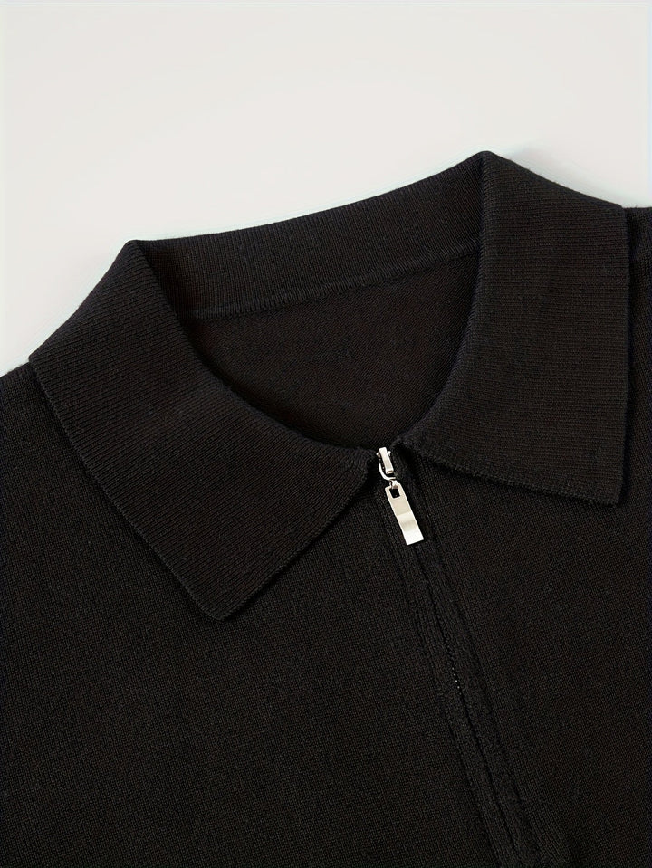 Elegancki zamek 1/4 polo sweter
