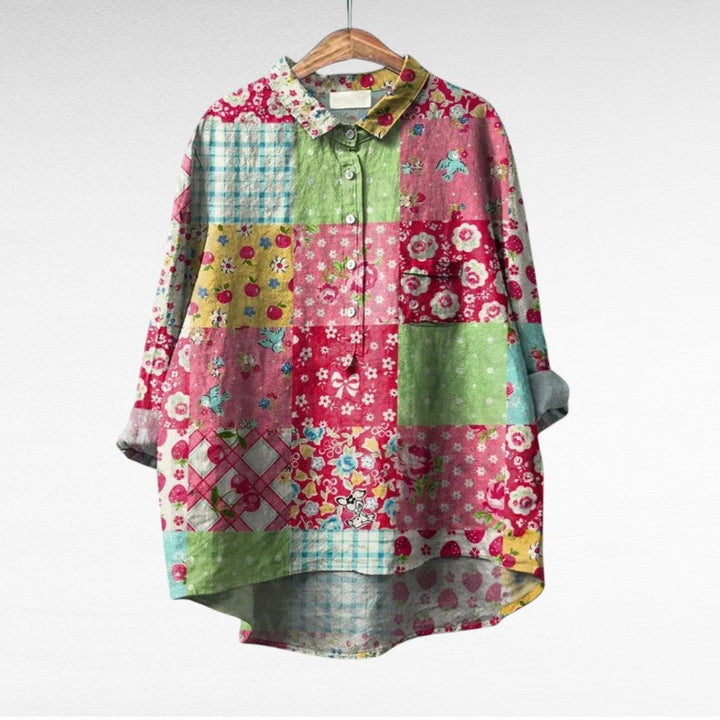 Klasyczny Multicolor długi rękaw bluzka