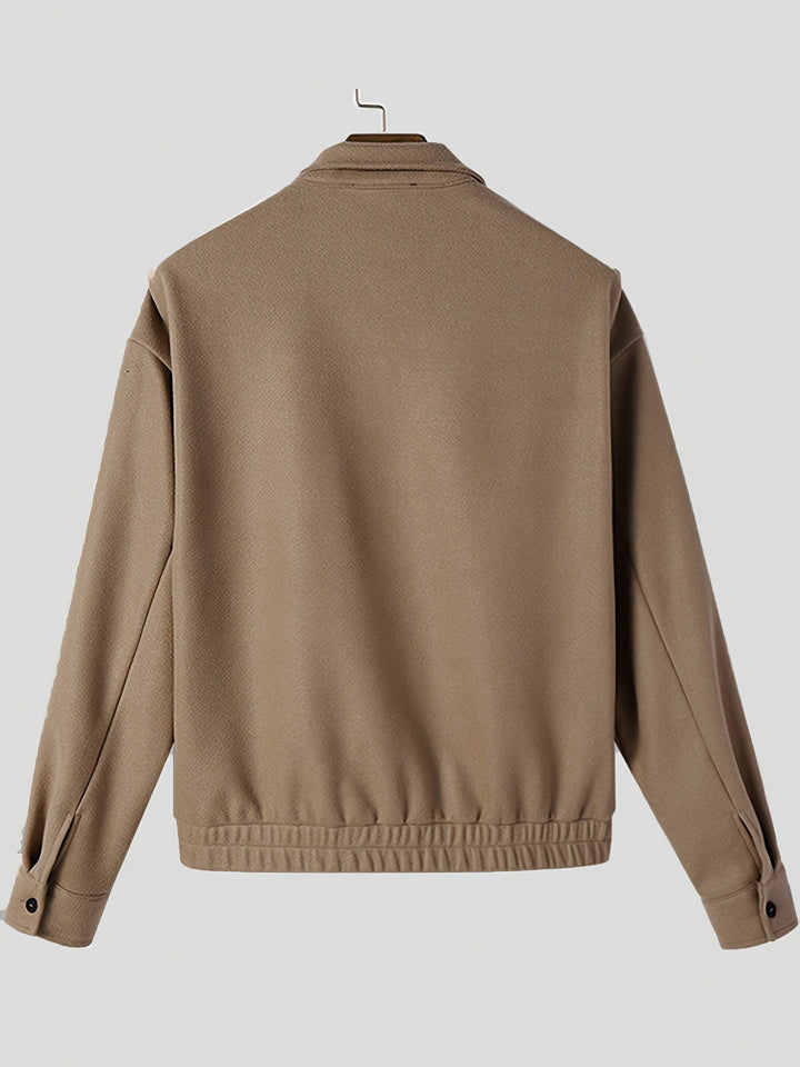 Elegancki zapięcie na guziki z przodu Bomber kurtka