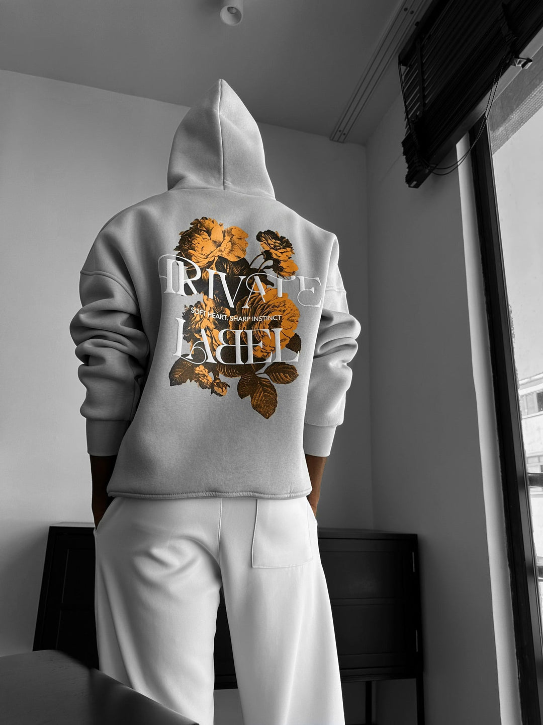 Oversize Hoodie z Prywatną Metką - Szary