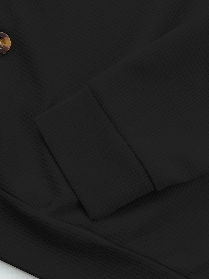 Fakturowany Button-Up kurtka