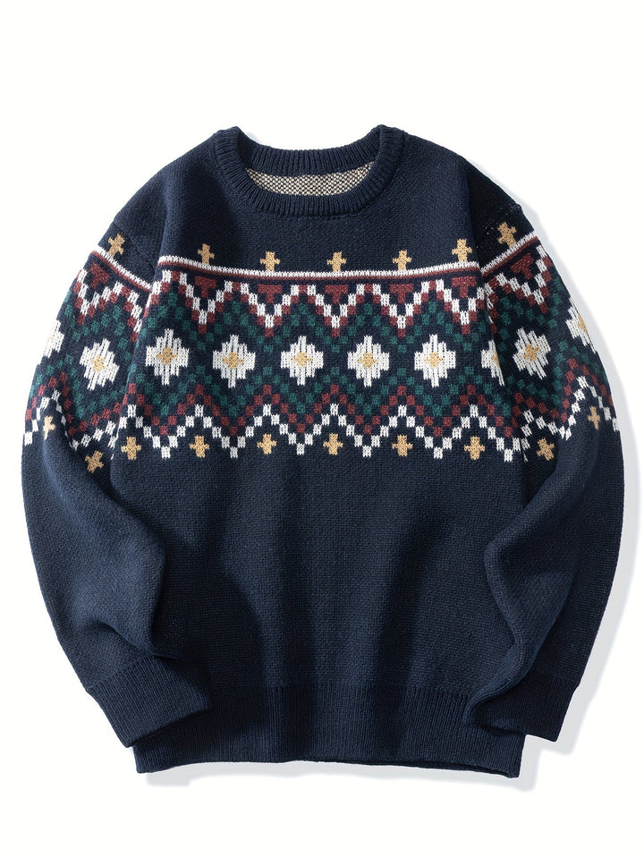 Tradycyjny wzorzysty sweter
