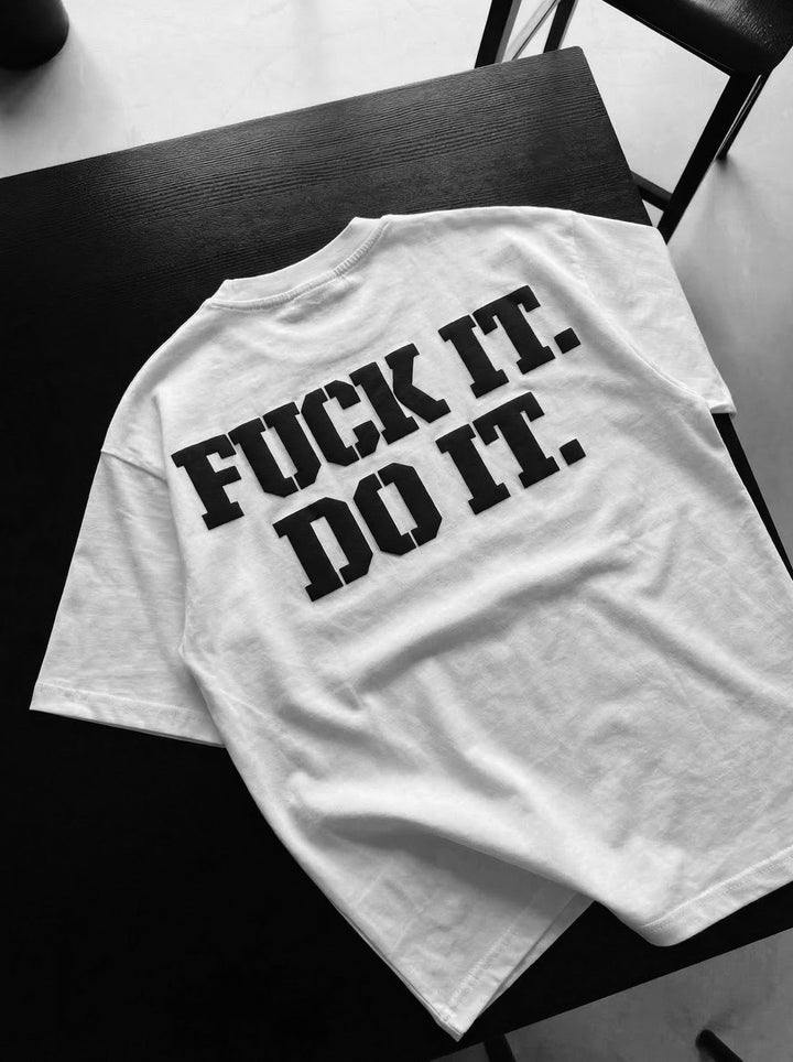 Oversize T-shirt Do It - Ecru