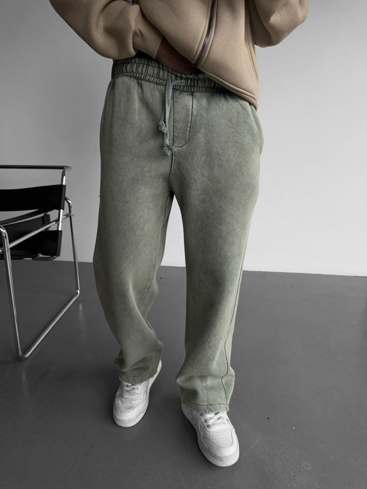 Luźne Spodnie Z Przeszyciem - Khaki