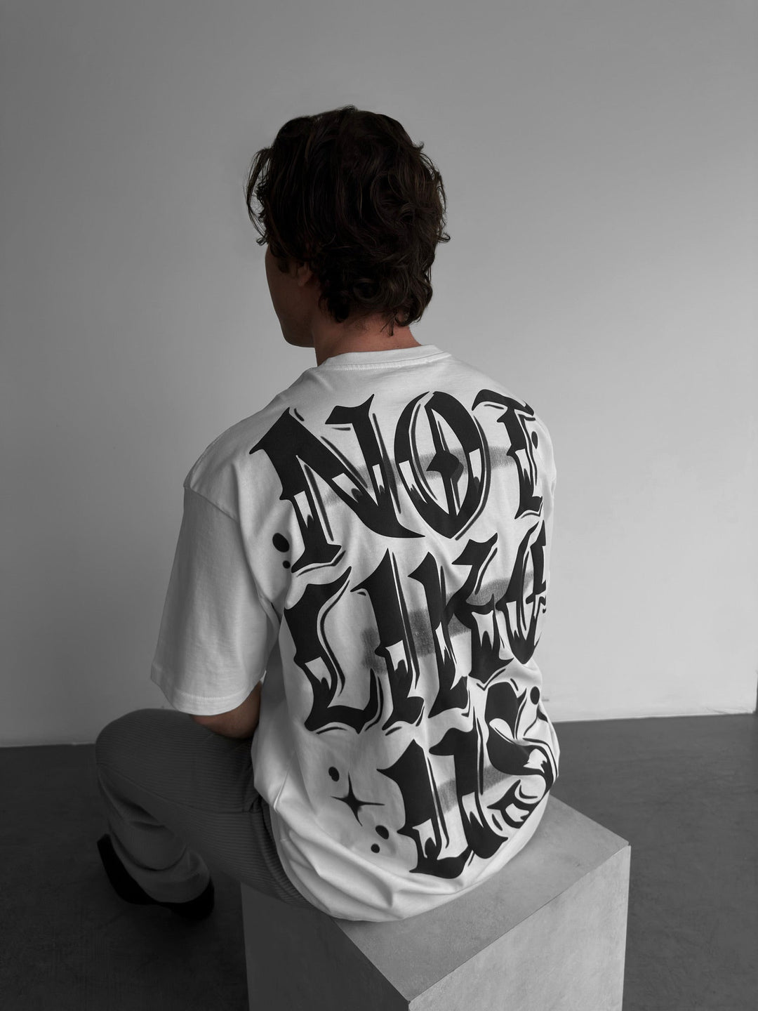 T-shirt Oversize Not Like Us - Ecru