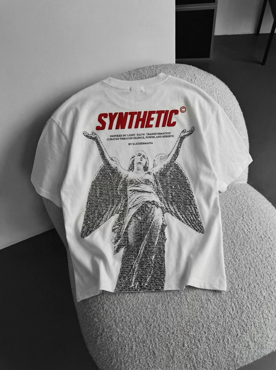 Oversize Synthetic T-shirt - Ecru