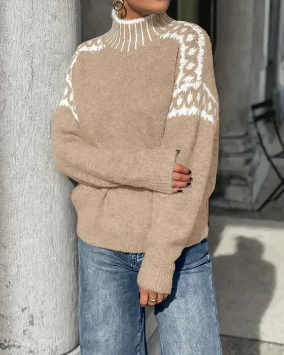 Przytulny wzorzysty sweter