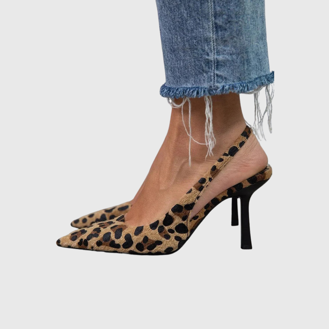 Ortopedyczny Leopard design szpilki