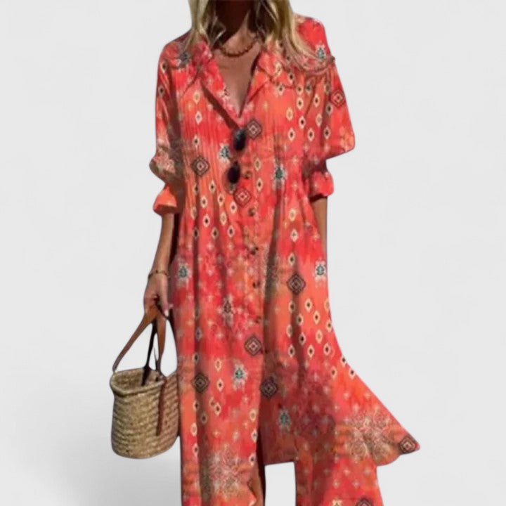 Elegancki Multicolor boho sukienka