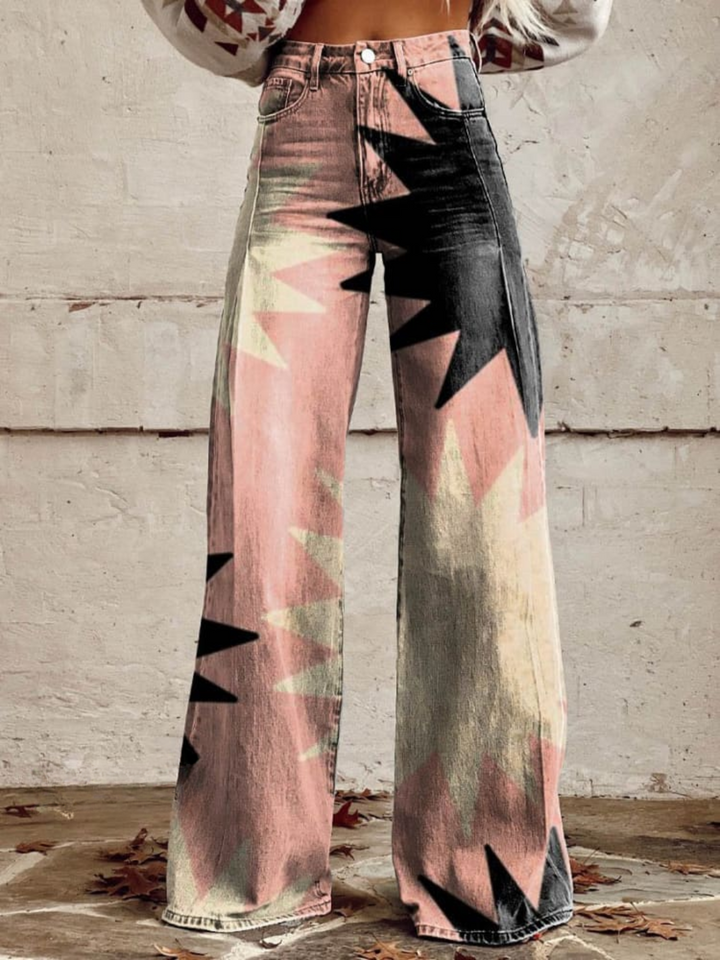 Elegancki klasyczny boho spodnie