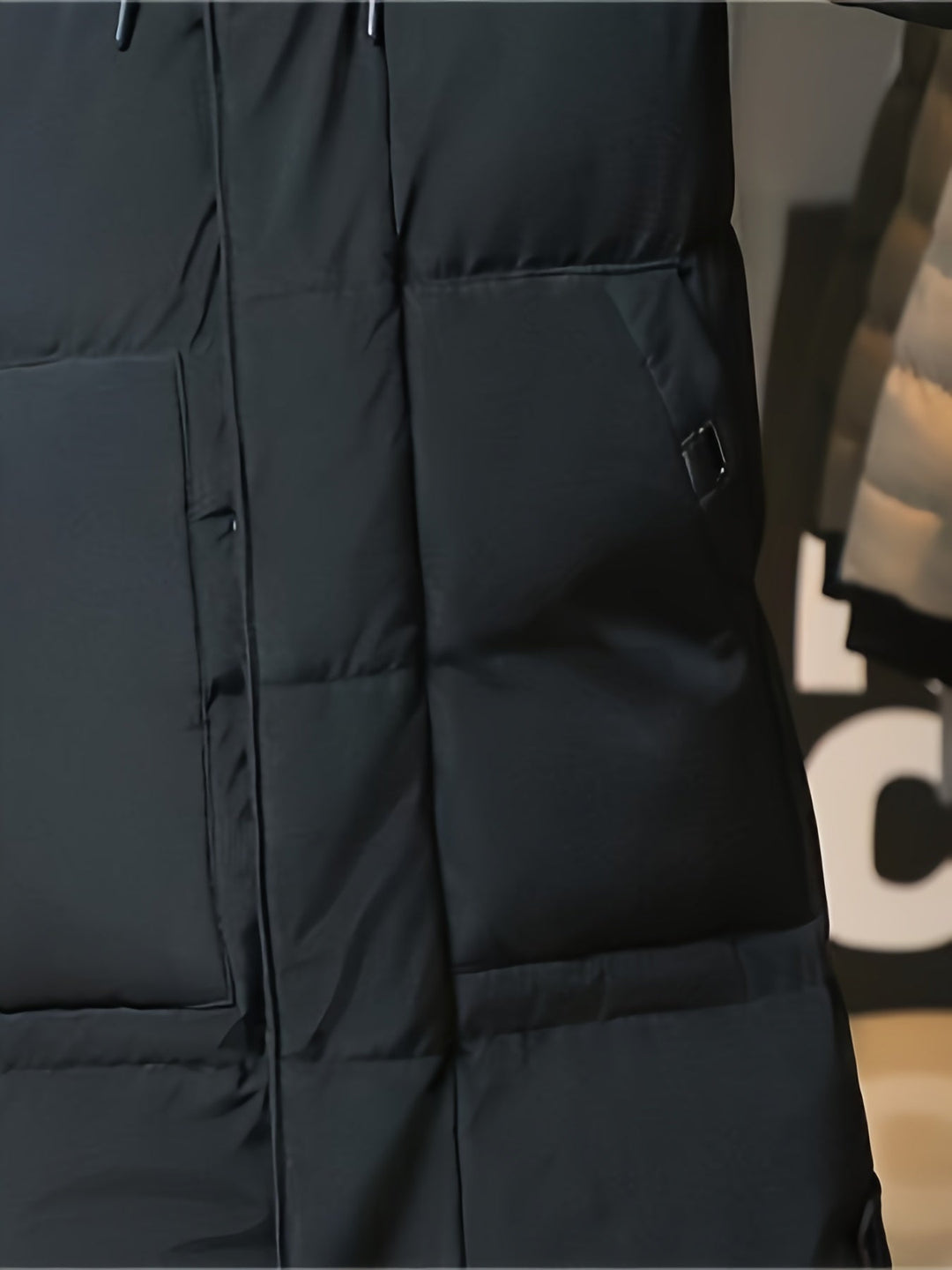 Z kapturem wydłużony Padded płaszcz