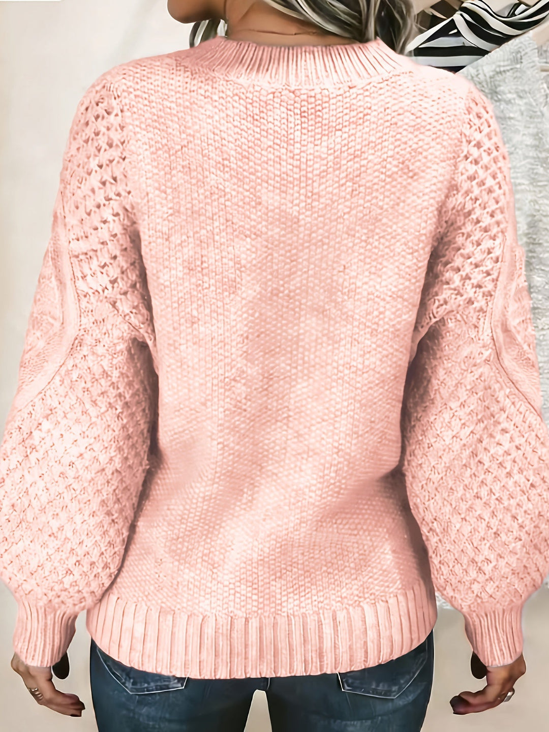 Przytulny Lantern-Sleeve sweter