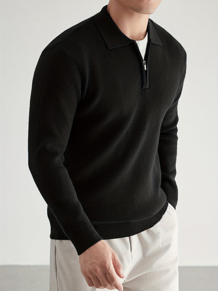 Elegancki zamek 1/4 polo sweter
