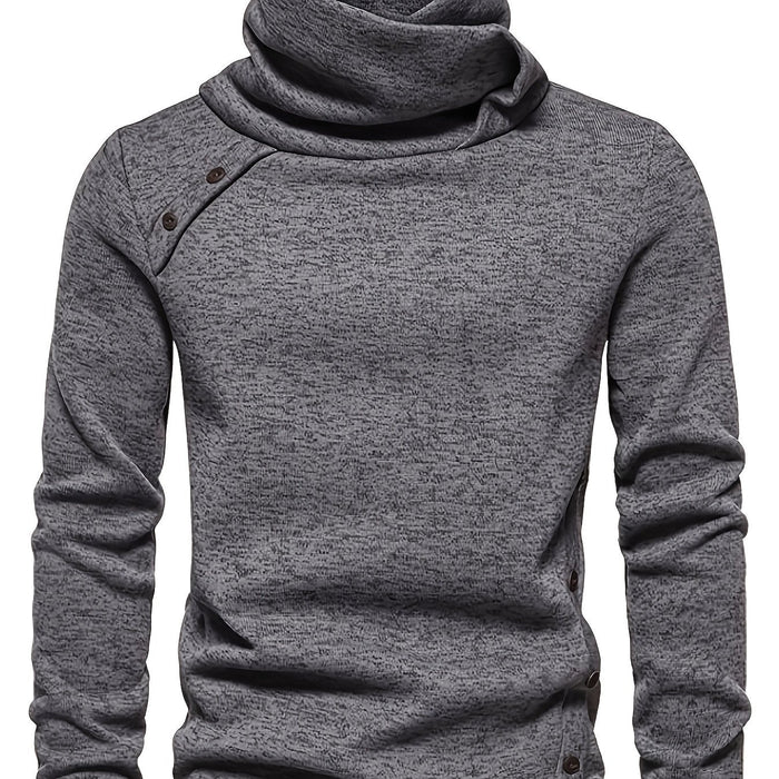Luźny kołnierz Button-Up sweter