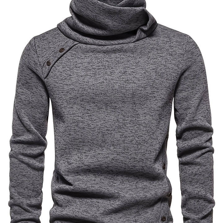 Luźny kołnierz Button-Up sweter