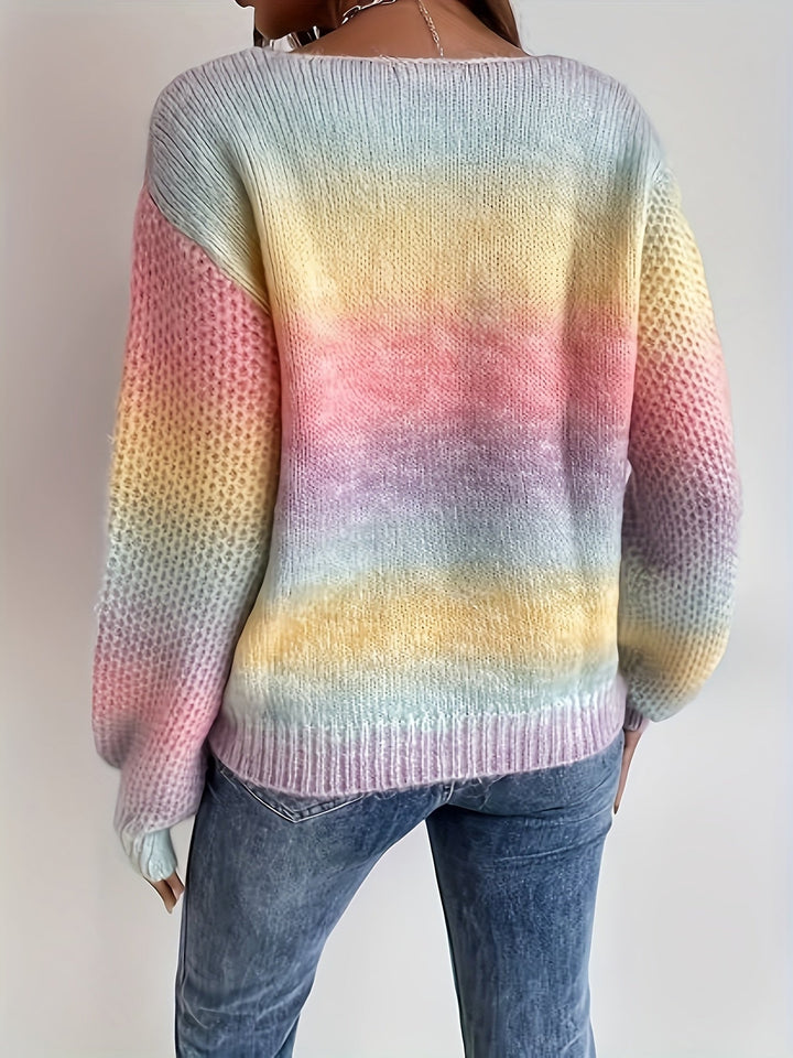 Swobodny Off-Shoulder dzianina sweter