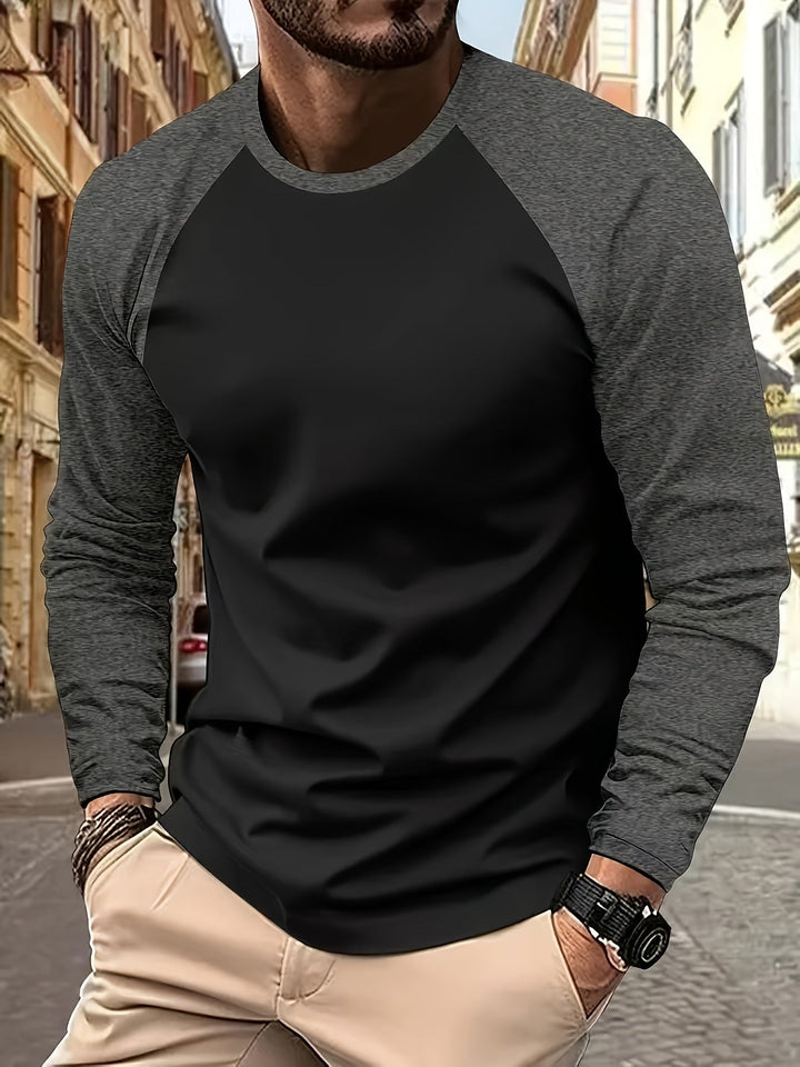 Two-Tone Raglan długi-rękaw top