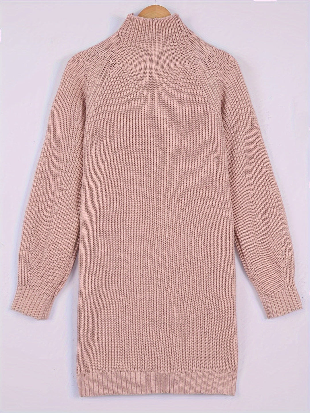 Swobodny Half-sweter z golfem sukienka