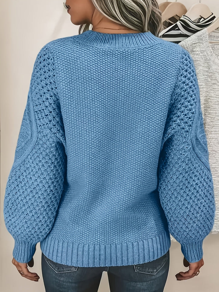 Przytulny Lantern-Sleeve sweter