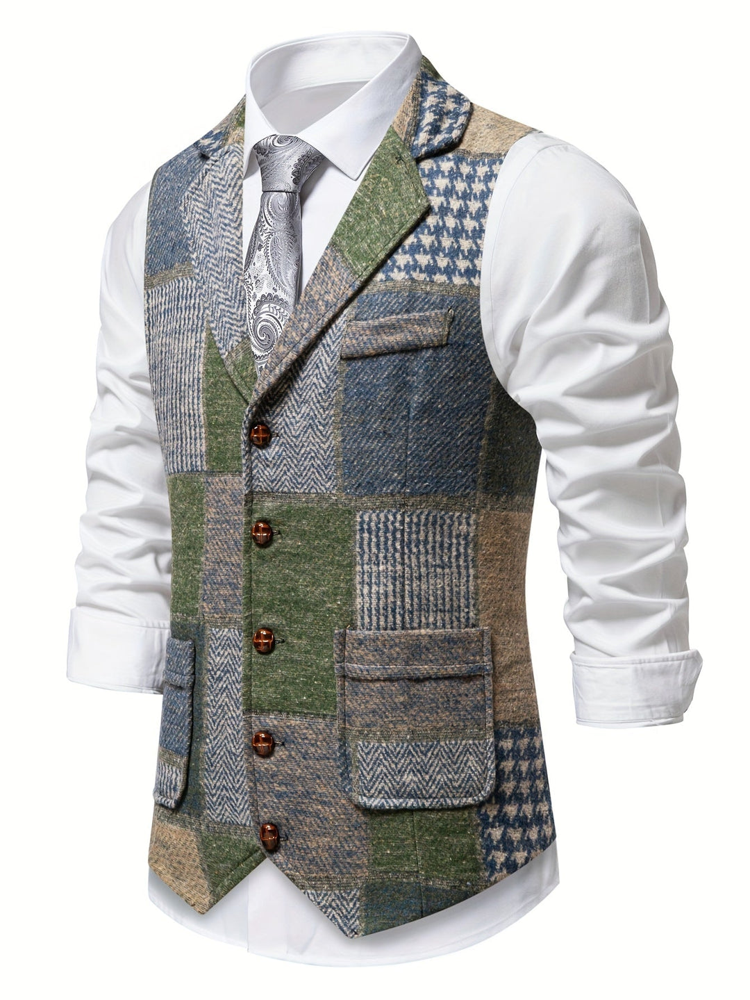 Patchwork dopasowany kamizelka