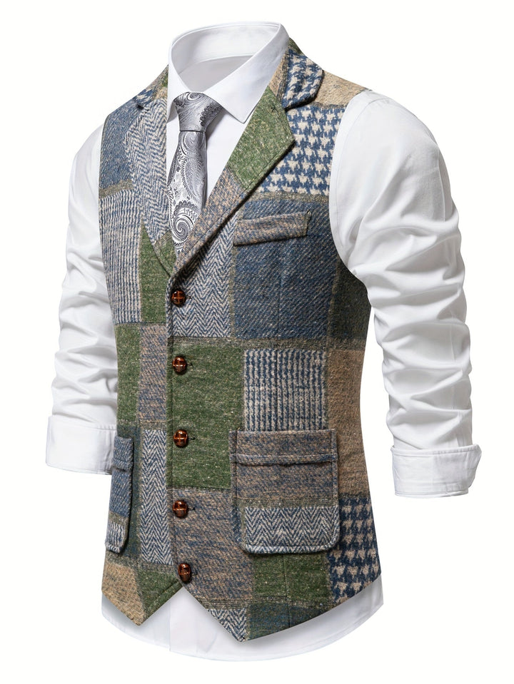Patchwork dopasowany kamizelka