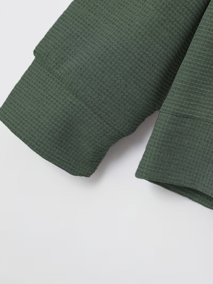 Fakturowany Button-Up kurtka