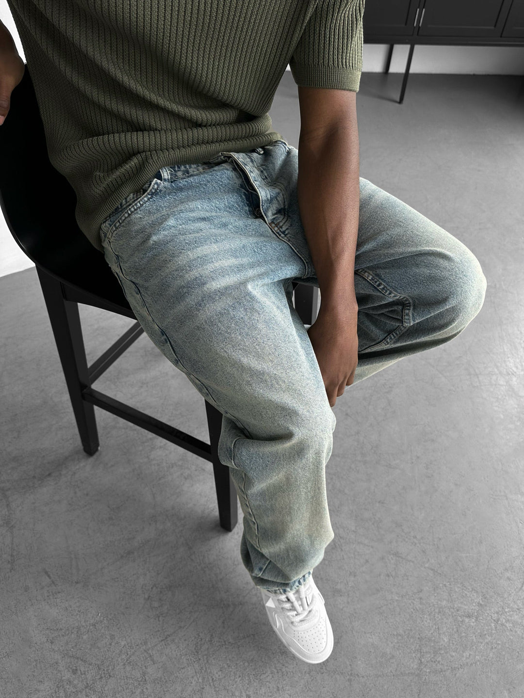 Jeansy Boyfriend Fit - Ciemnoniebieskie