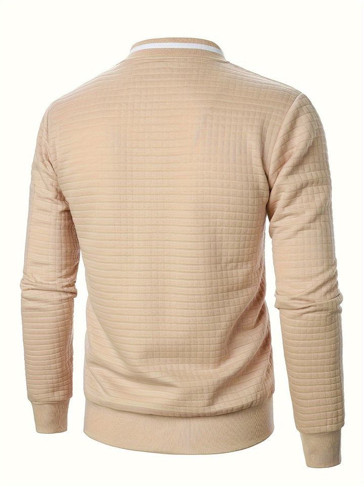 Fakturowany Zip-Up Bomber kurtka
